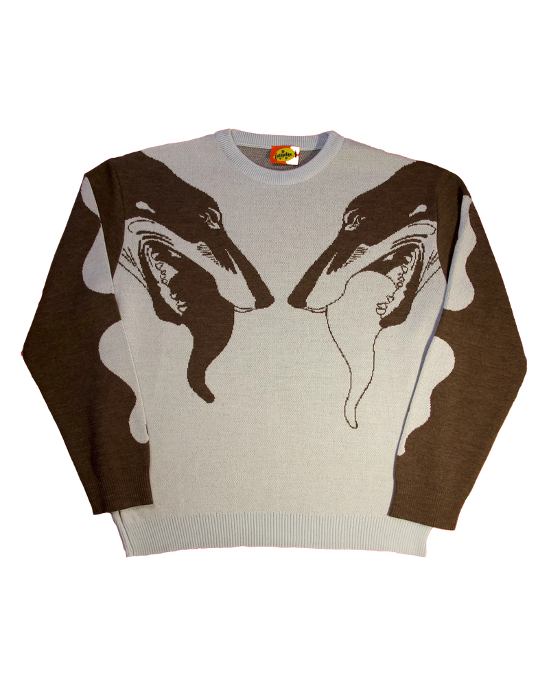Sea-mist/Mocha 'hound knit