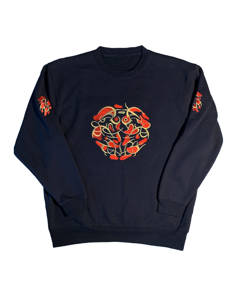 Strawberry 'Coral' Embroidered Crewneck