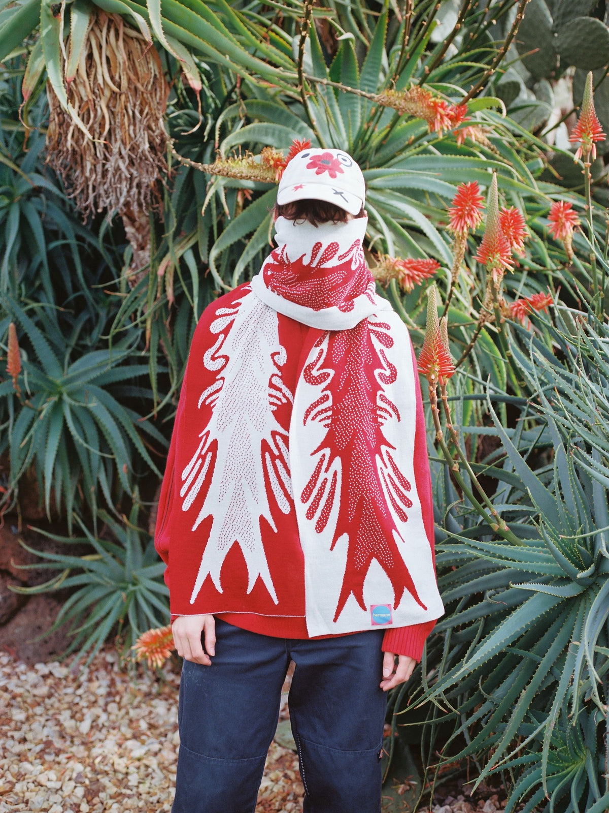 'Lava' pure woollen scarf