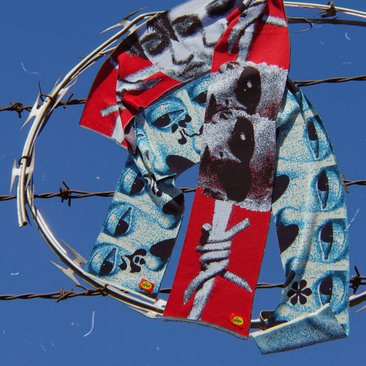 'eye for an eye' pure woollen scarf