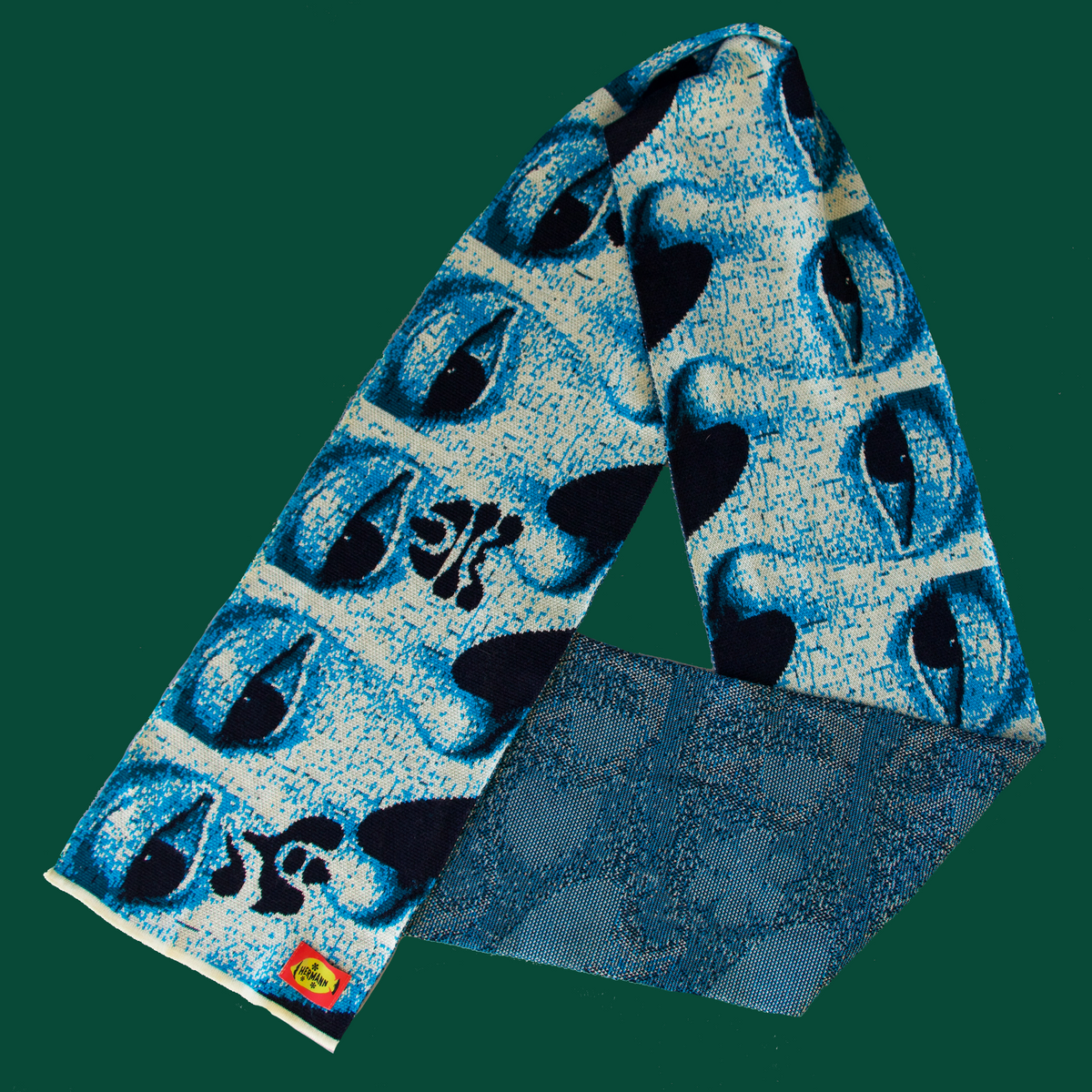 'eye for an eye' pure woollen scarf